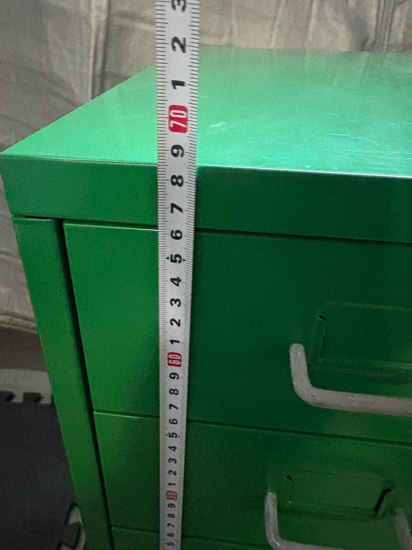 廃番　IKEAイケア　HELMER ヘルメル　スチールユニット 6段グリーン