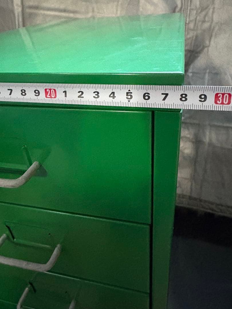 廃番　IKEAイケア　HELMER ヘルメル　スチールユニット 6段グリーン