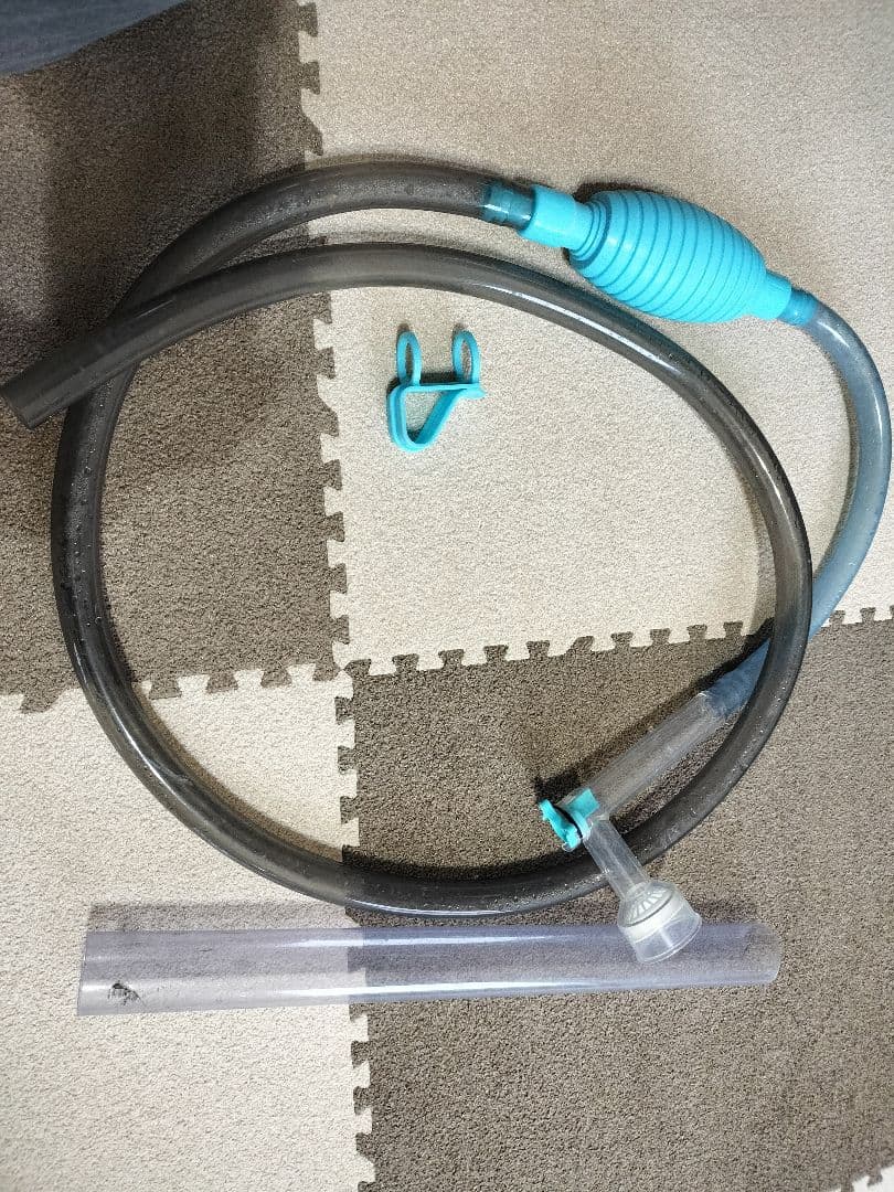 オーバーフロー曲げガラス水槽 濾過槽　セット　排水管付き