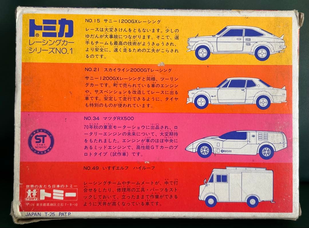 傷あり 日本製 トミカ ギフトセット レーシングカーシリーズNo.1
