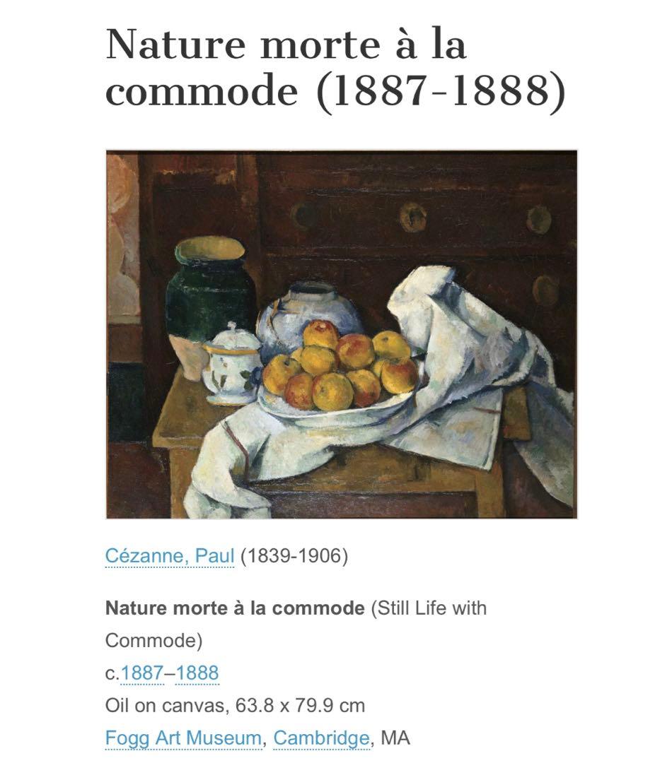 世界名画　ポール・セザンヌPaul Cézanne 「チェストのある静物」
