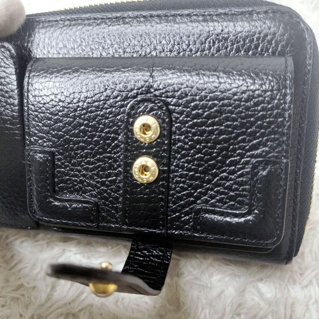 美品✨️ HerSchedule トランク スマホショルダー 財布 レザー　黒