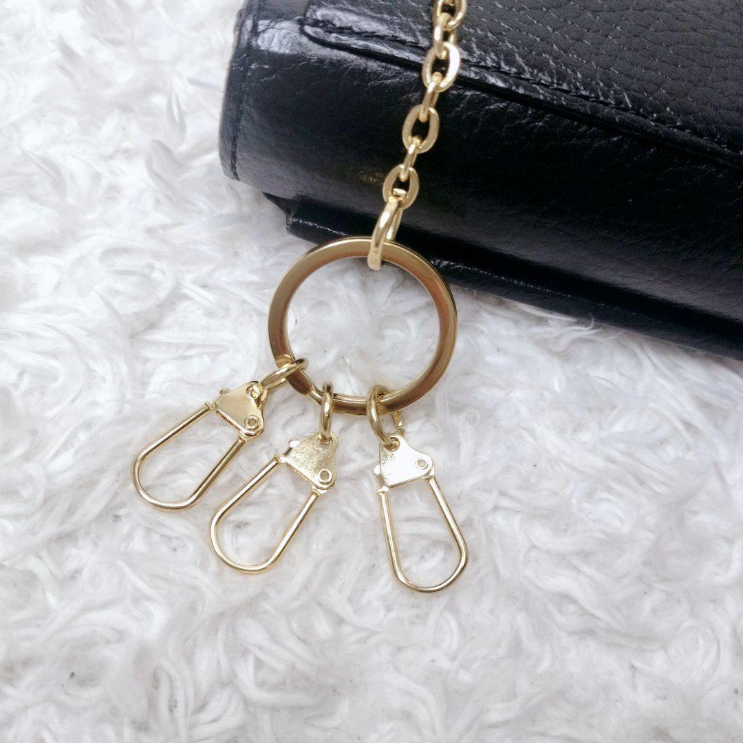 美品✨️ HerSchedule トランク スマホショルダー 財布 レザー　黒