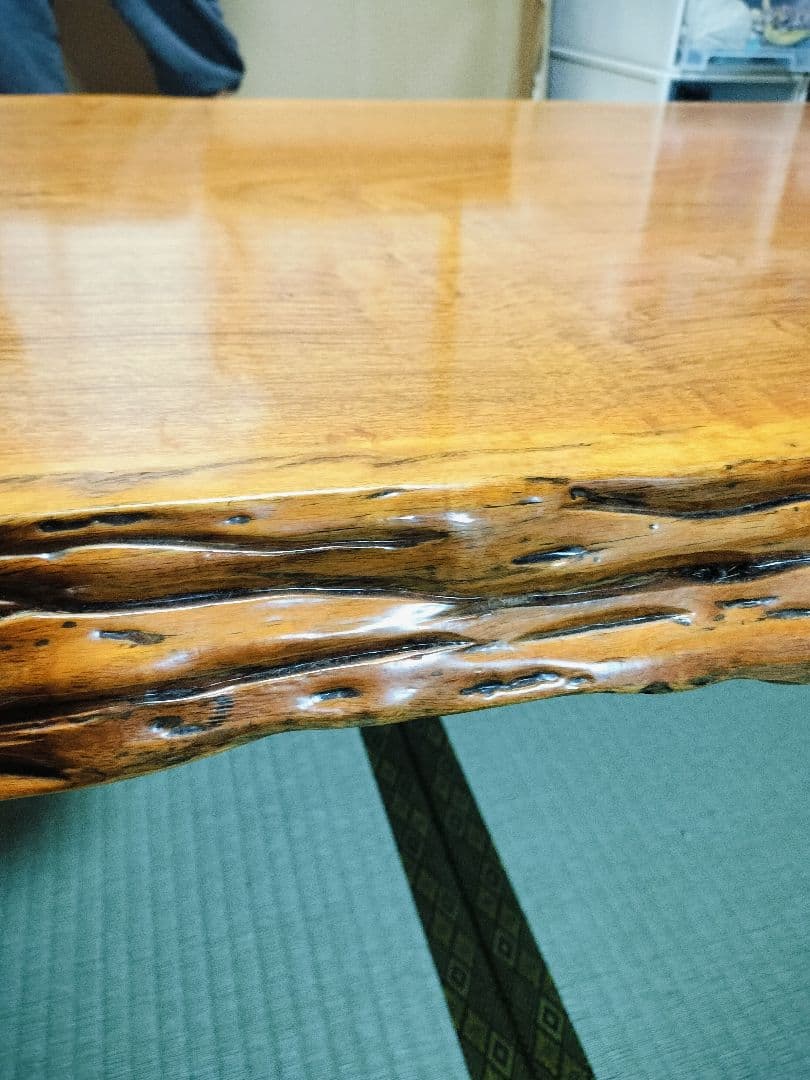 ケヤキ　欅　座卓　一枚板　美しい天然の模様　一点限り！