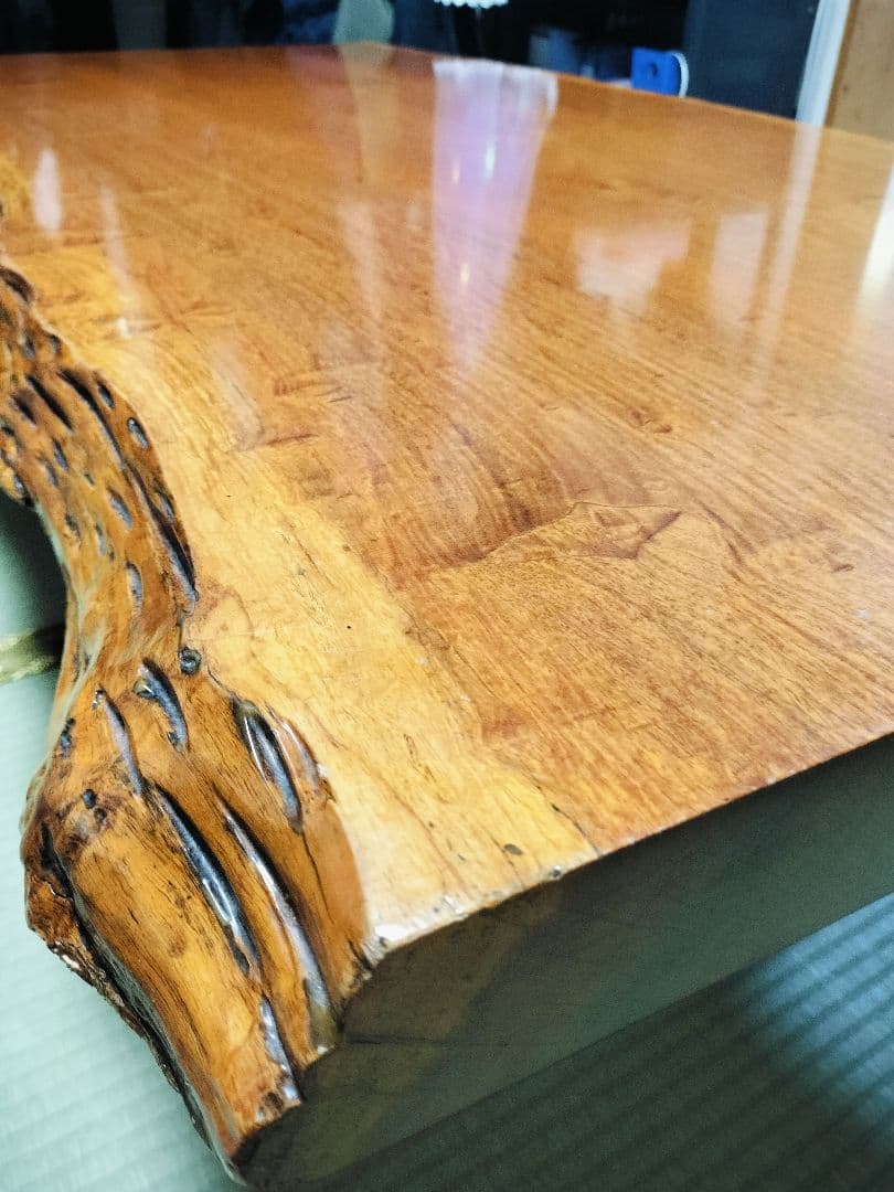 ケヤキ　欅　座卓　一枚板　美しい天然の模様　一点限り！