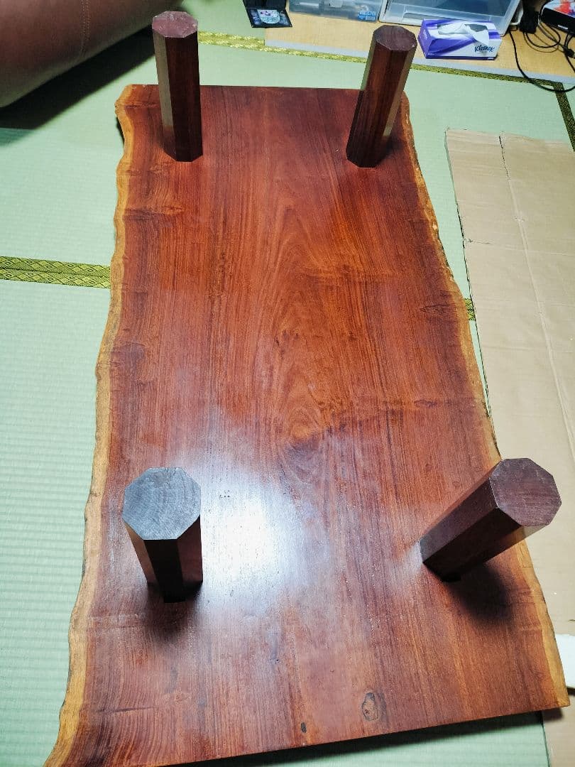 ケヤキ　欅　座卓　一枚板　美しい天然の模様　一点限り！