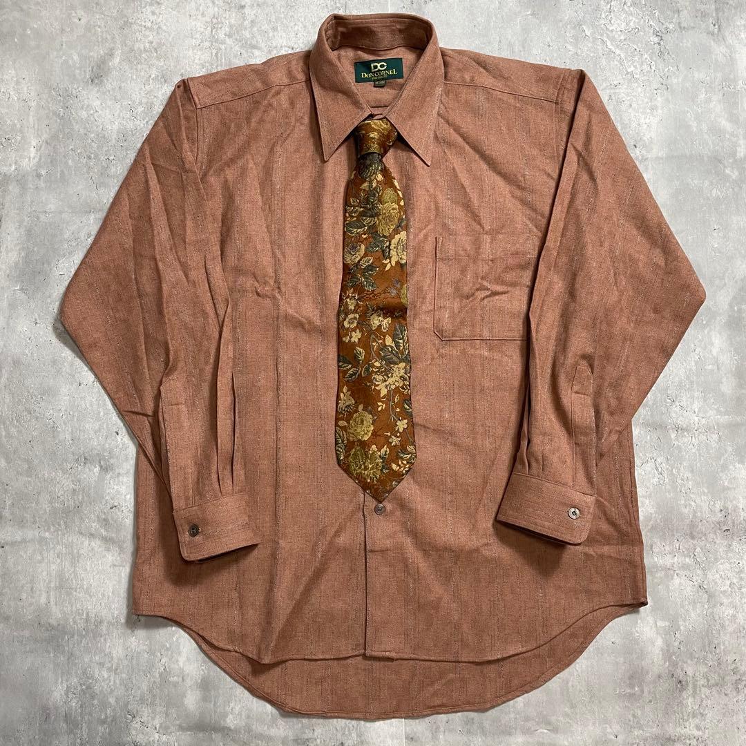 5点セット✨ イヴサンローラン セットアップ スーツ ネクタイシャツ 茶 成人式