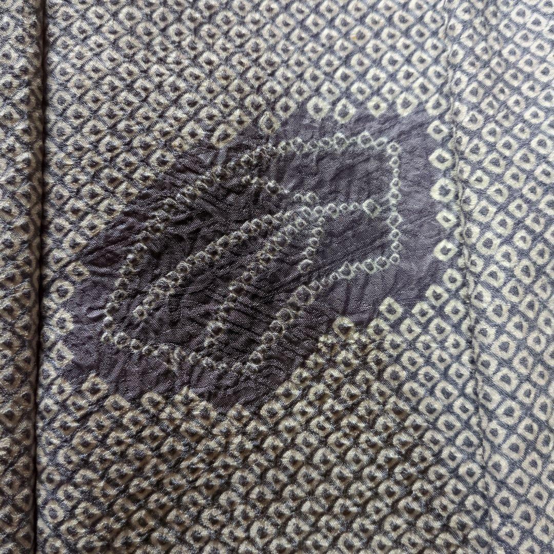 七五三３歳正絹総絞り柄入りの被布（中綿無し）薄グレー