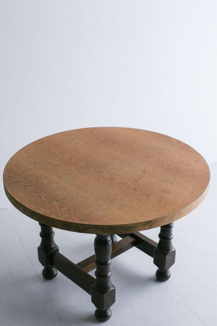 フランス ラウンドテーブル　サイドテーブル　コーヒーテーブル　無垢材 古家具