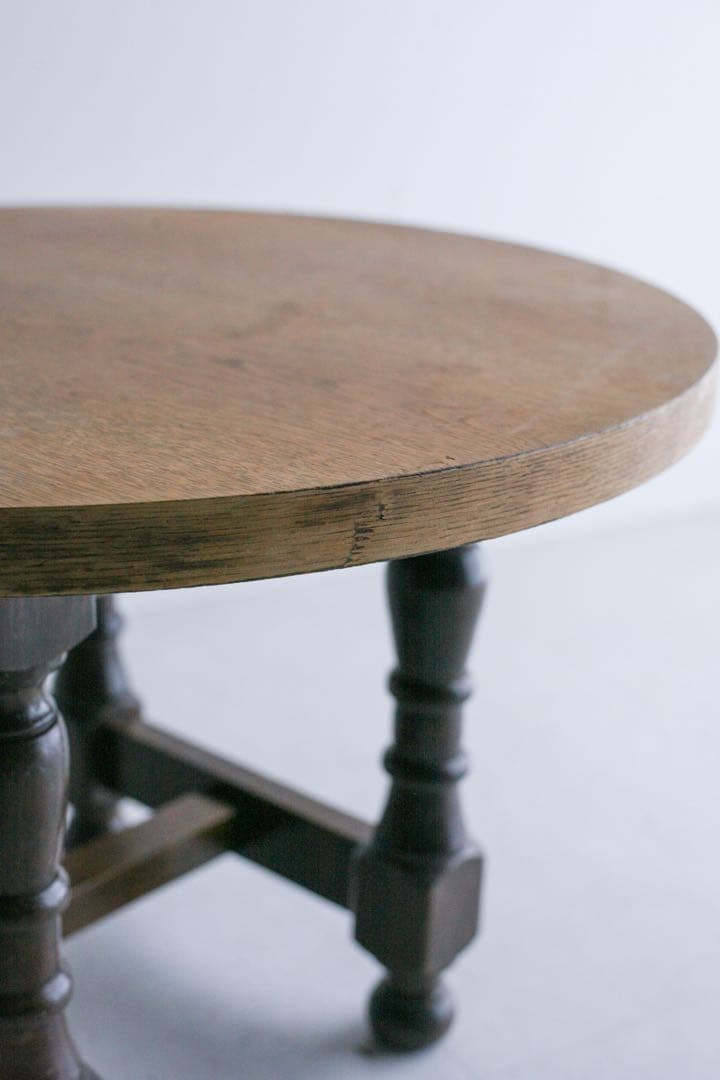 フランス ラウンドテーブル　サイドテーブル　コーヒーテーブル　無垢材 古家具