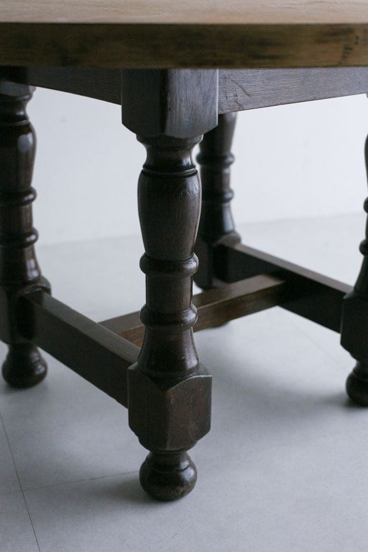 フランス ラウンドテーブル　サイドテーブル　コーヒーテーブル　無垢材 古家具