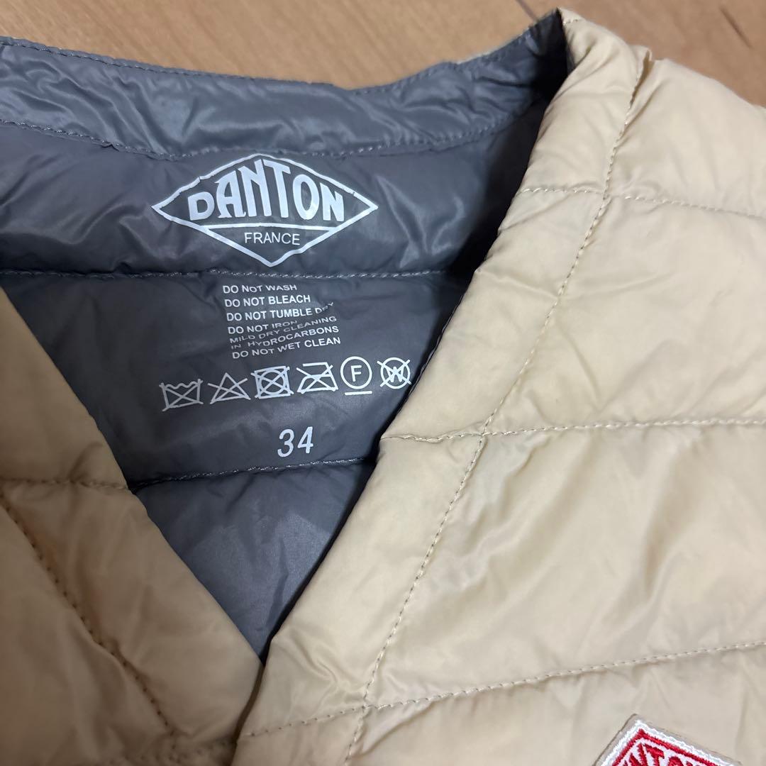 【美品】DANTON Vネック　インナーダウンベスト　レディース