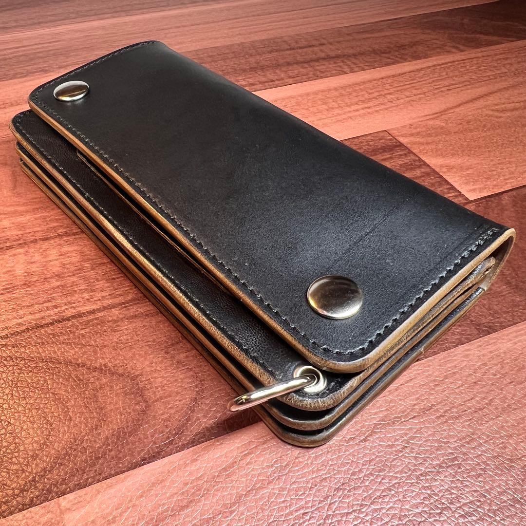 【トラッカーウォレット ロング】 3層 ホースバット シルバー　TALON