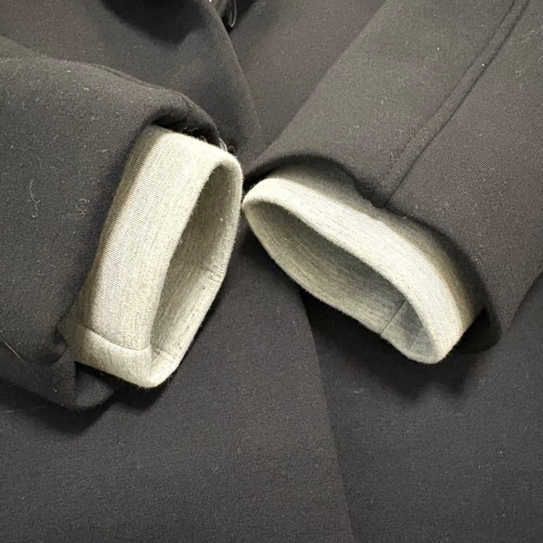 【美品】ZARA デタッチャブルフードコート ロング チェスター 黒ブラックXL