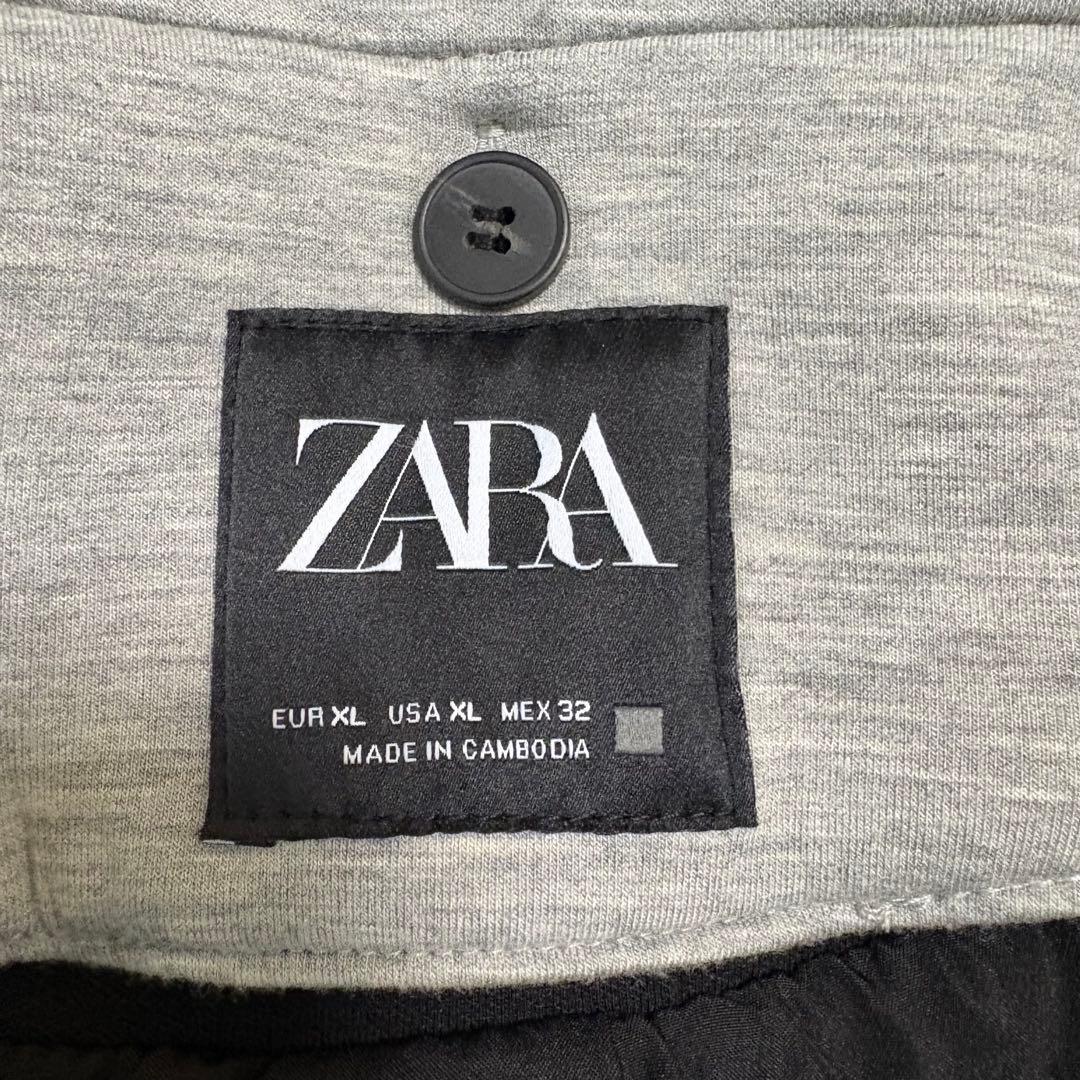 【美品】ZARA デタッチャブルフードコート ロング チェスター 黒ブラックXL