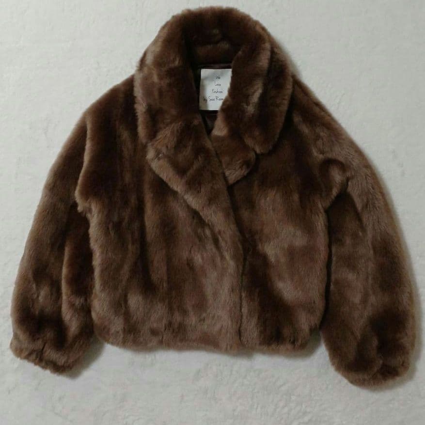 美品✨Sea Room lynn エコファーコート　ショートジャケット　ブラウン