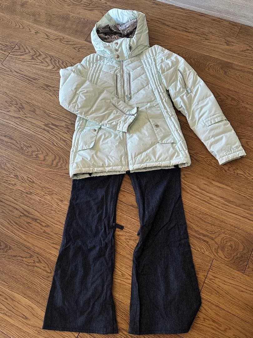 【BURTON バートン】レディース スノーボードウェア 上下セット M