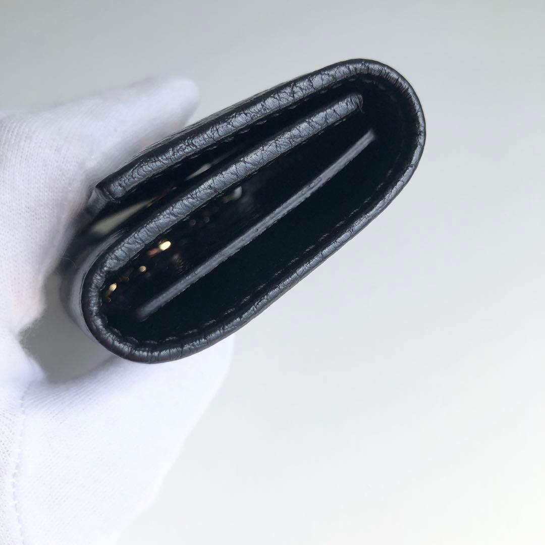 新品 GUCCI キーケース 6連 レザー　GGマーモント　ダブルG ブラック