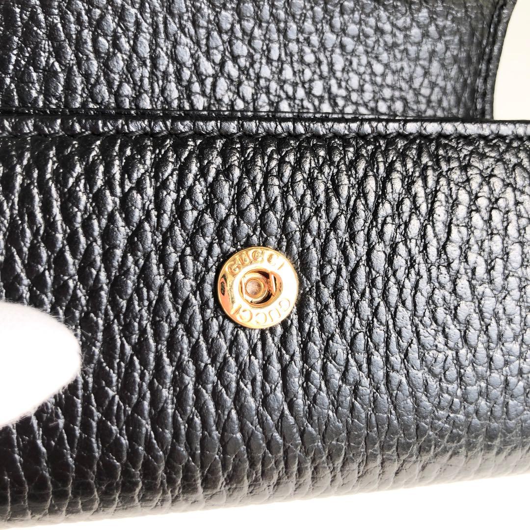 新品 GUCCI キーケース 6連 レザー　GGマーモント　ダブルG ブラック