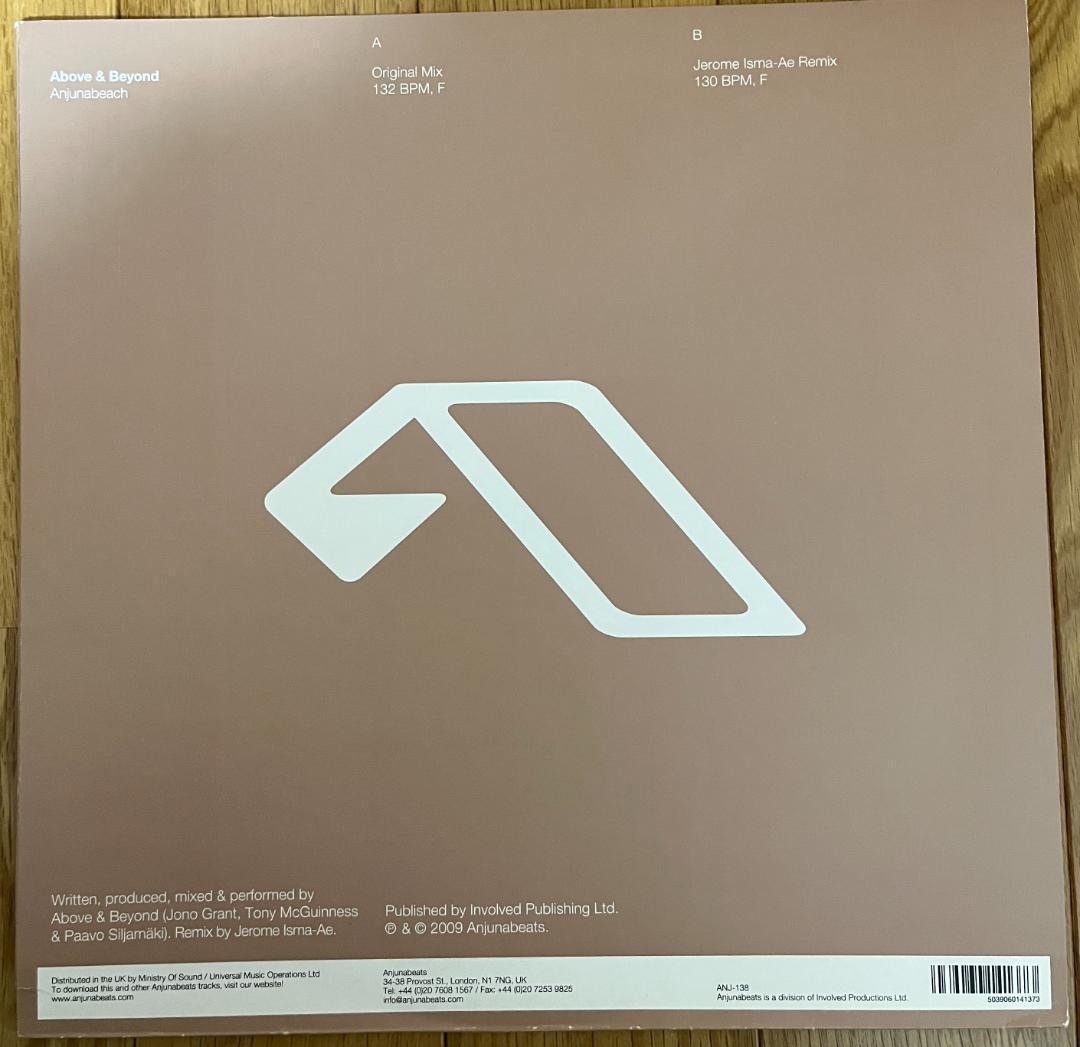 洋楽 12\" Above & Beyond Anjunabeach