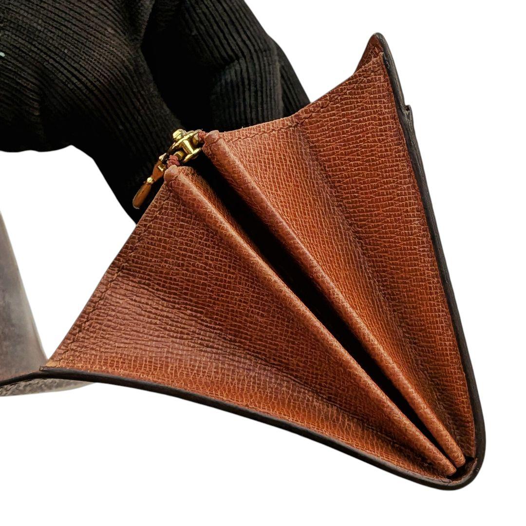 【外観美品】ルイヴィトン モノグラム ポシェット ポルトモネ クレディ 長財布