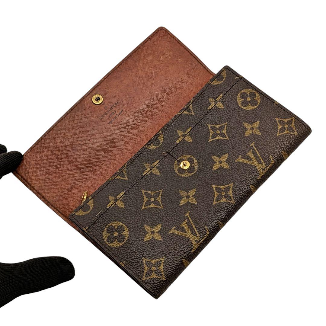 【外観美品】ルイヴィトン モノグラム ポシェット ポルトモネ クレディ 長財布