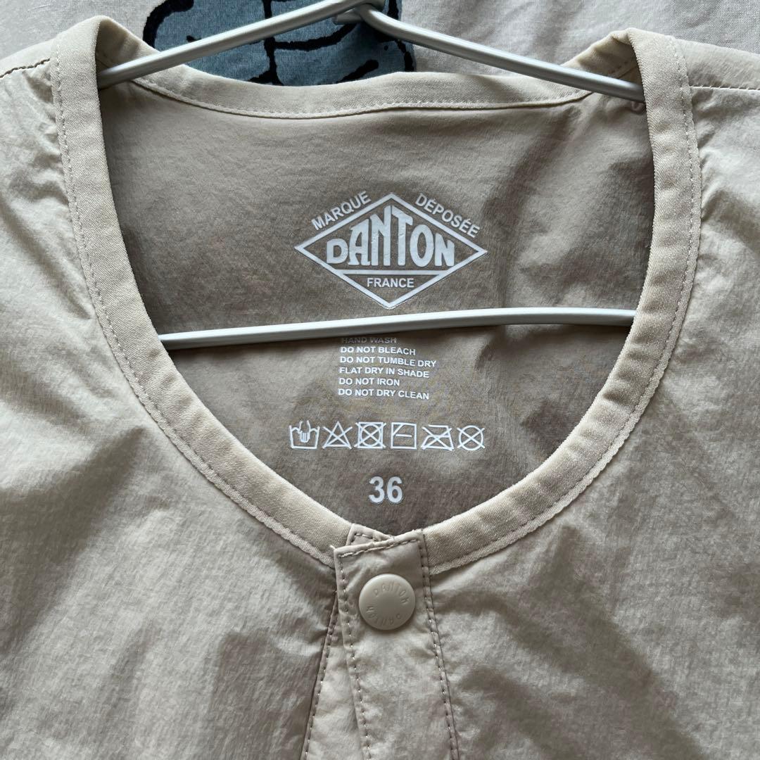 専用出品 DANTON ノーカラージャケット 36 ホワイト