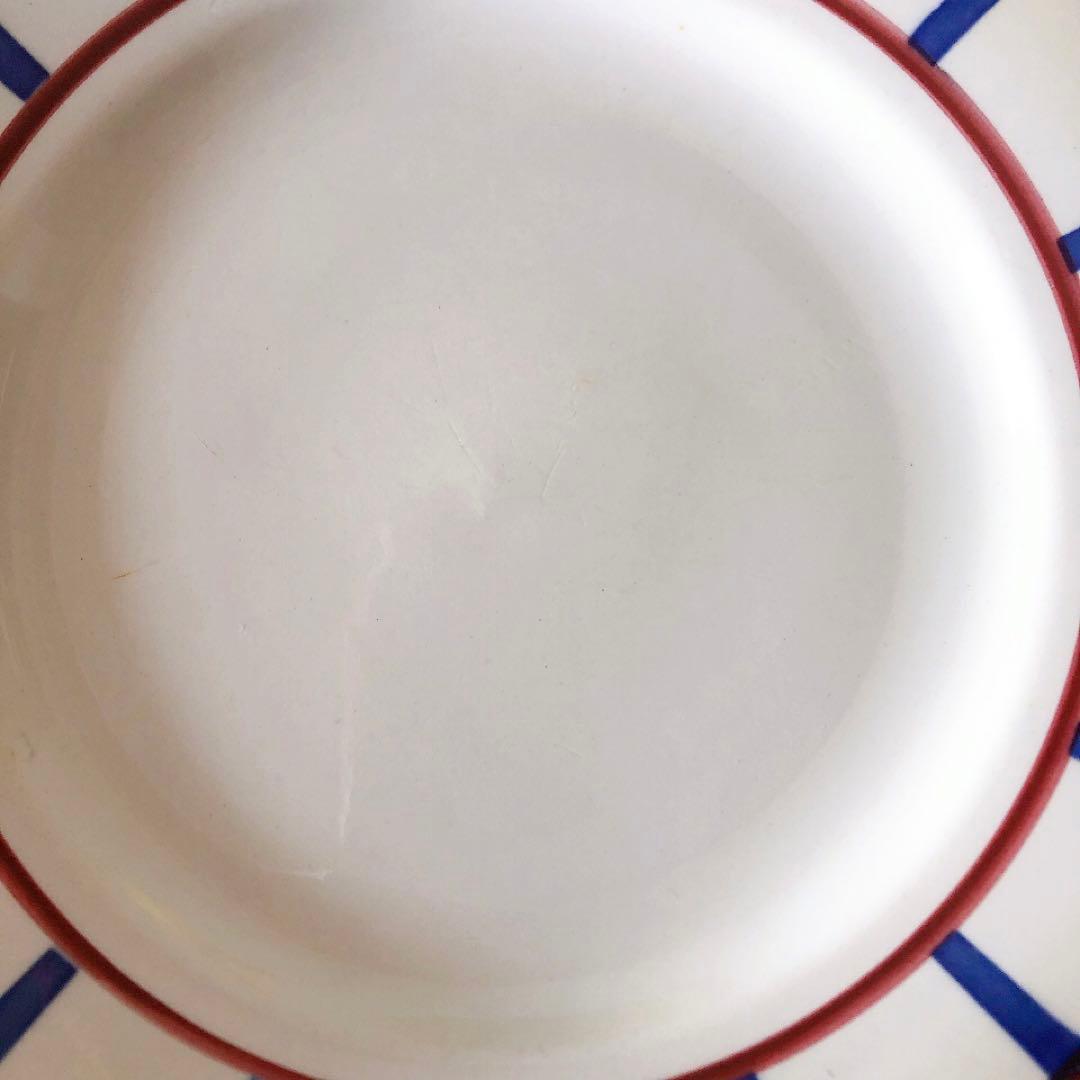 ディゴワンサルグミンヌ バスク柄デイナープレート E フランスアンティーク食器