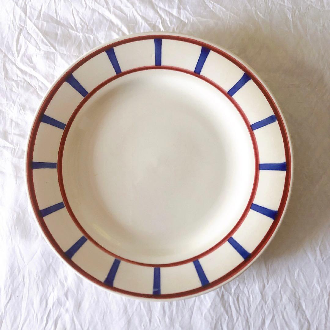 ディゴワンサルグミンヌ バスク柄デイナープレート E フランスアンティーク食器