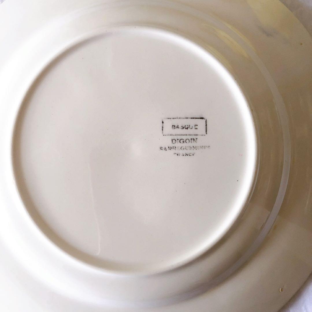 ディゴワンサルグミンヌ バスク柄デイナープレート E フランスアンティーク食器