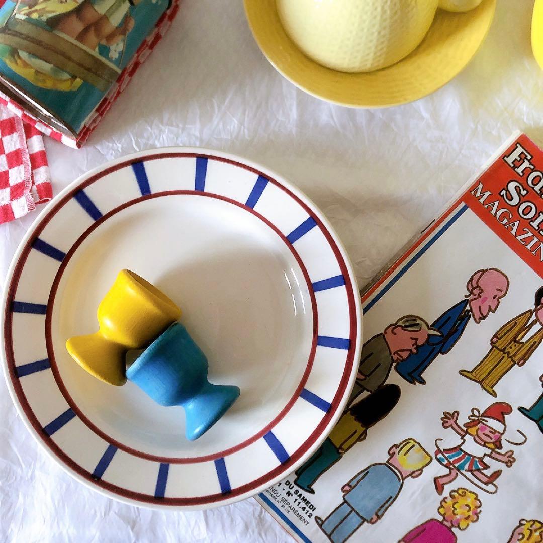 ディゴワンサルグミンヌ バスク柄デイナープレート E フランスアンティーク食器