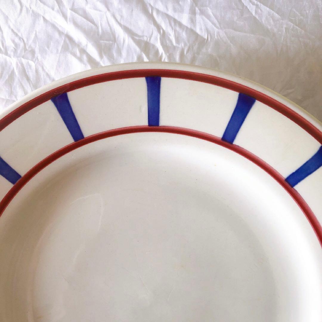 ディゴワンサルグミンヌ バスク柄デイナープレート E フランスアンティーク食器