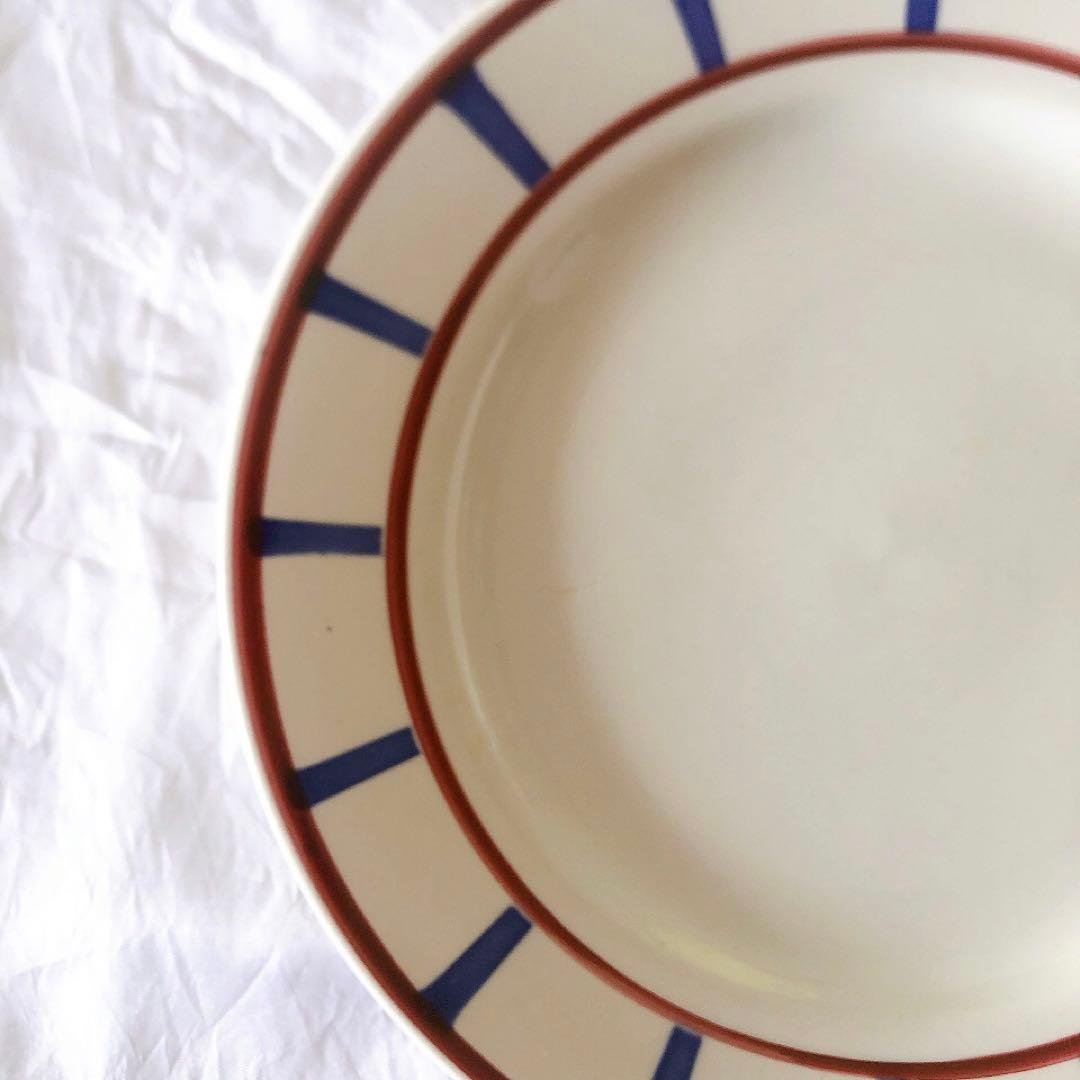 ディゴワンサルグミンヌ バスク柄デイナープレート E フランスアンティーク食器