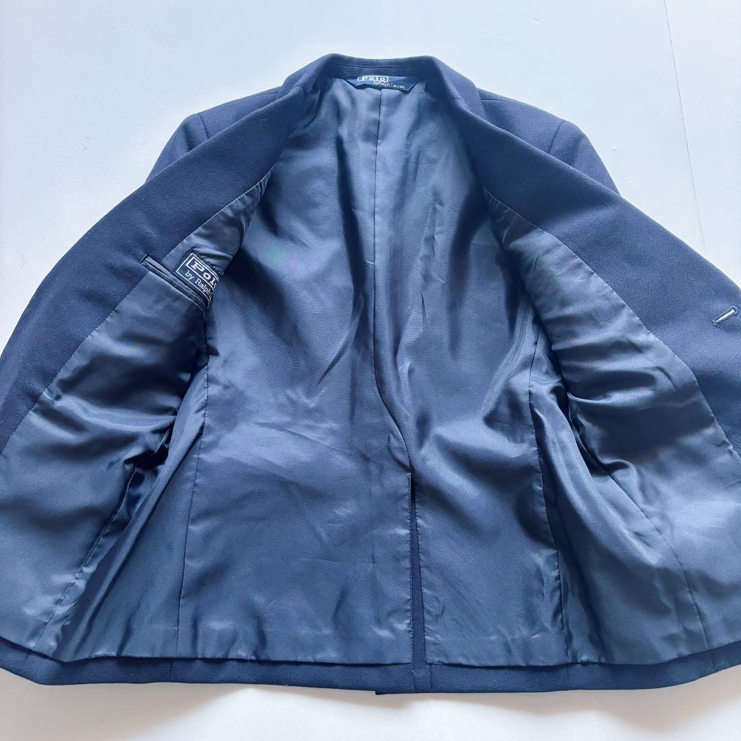 美品 フォ－マルセット ポロラルフローレン ジェイプレス 紺ブレ 入学式 130