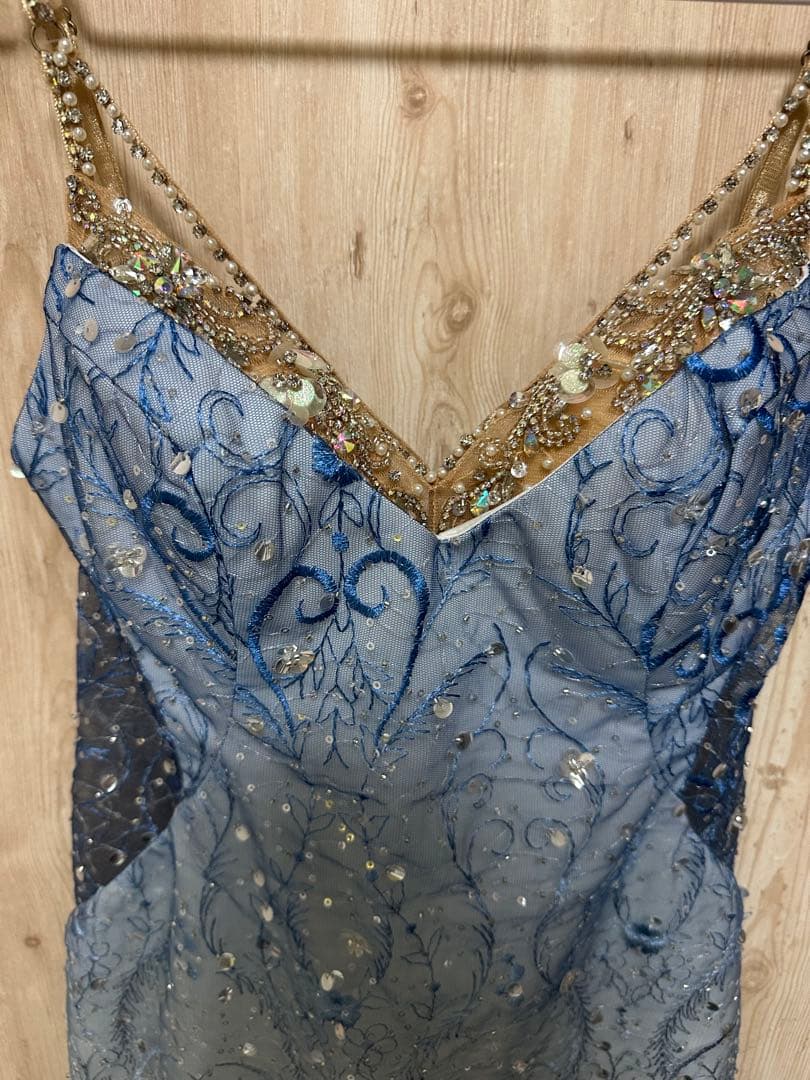 エンジェルアール　sugar ビーズ装飾 ナイトドレス 青