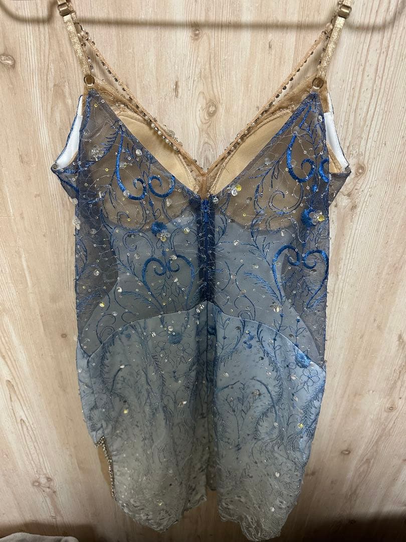 エンジェルアール　sugar ビーズ装飾 ナイトドレス 青