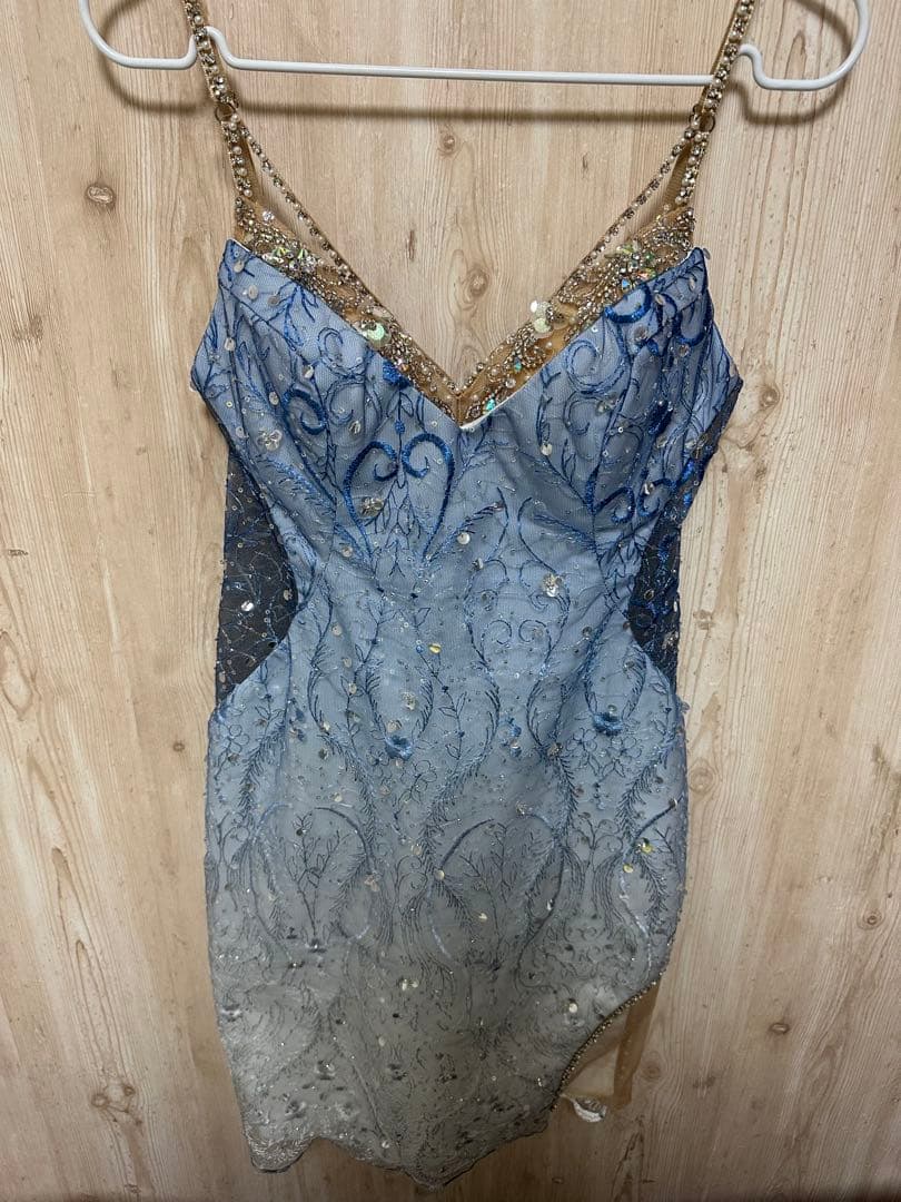 エンジェルアール　sugar ビーズ装飾 ナイトドレス 青