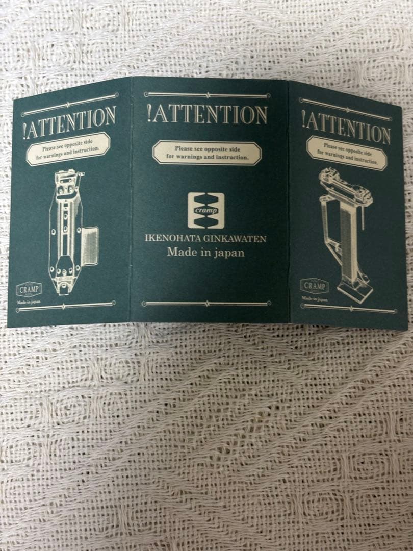 池之端銀革店 CRAMP ブルー コンパクト二つ折り財布