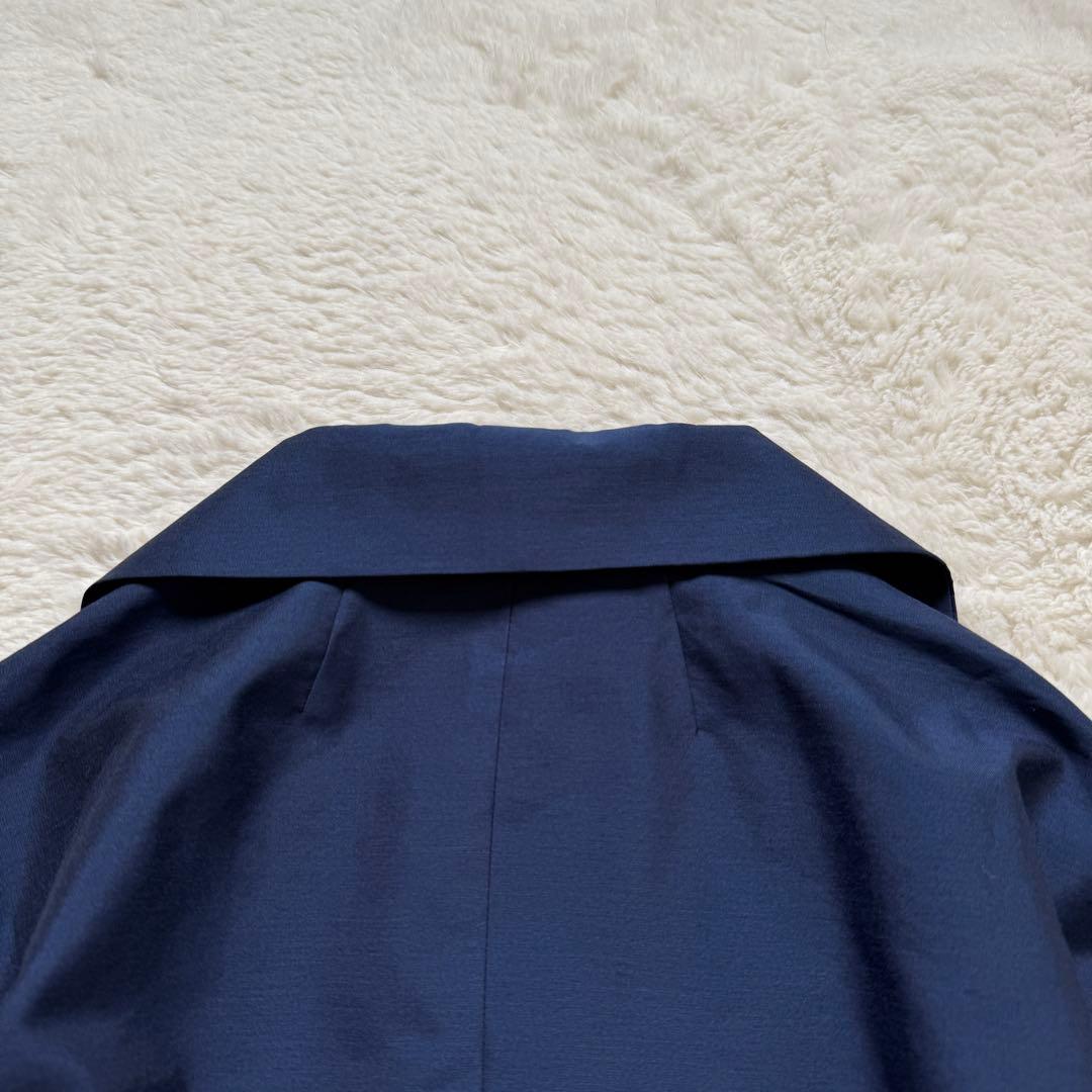 【新品】ヨシエイナバ 先染めタフタジャケット ネイビー 9 レディース