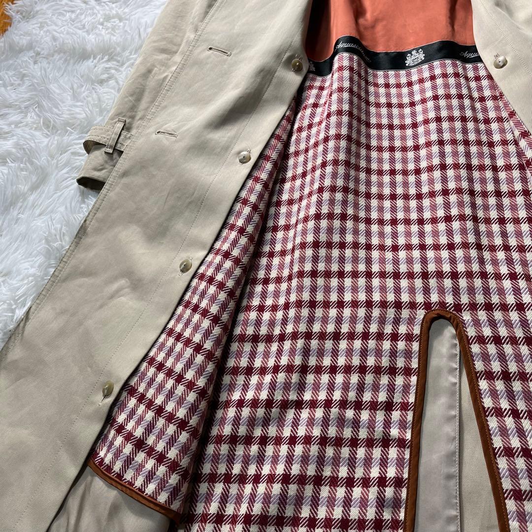 美品　Aquascutum アクアスキュータム トレンチコート　チェック　168