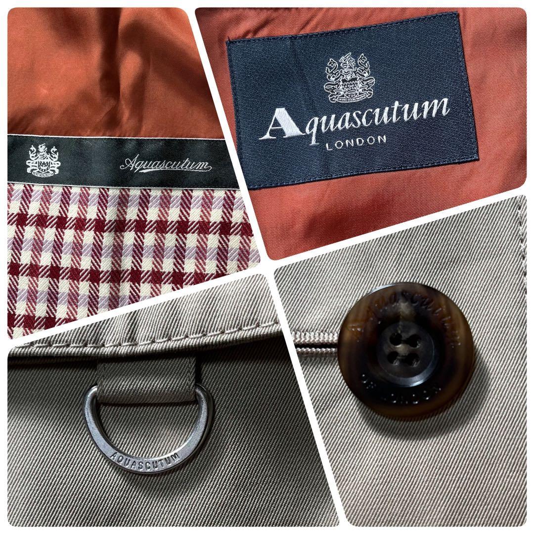 美品　Aquascutum アクアスキュータム トレンチコート　チェック　168