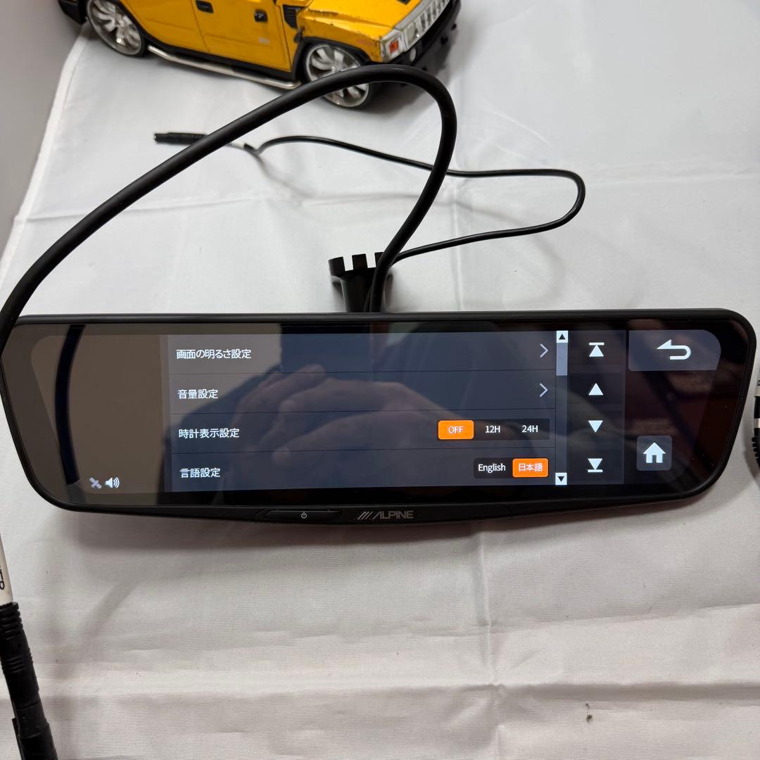 アルパイン デジタルミラー DME-M01 プリウスアルファキット付き 中古品