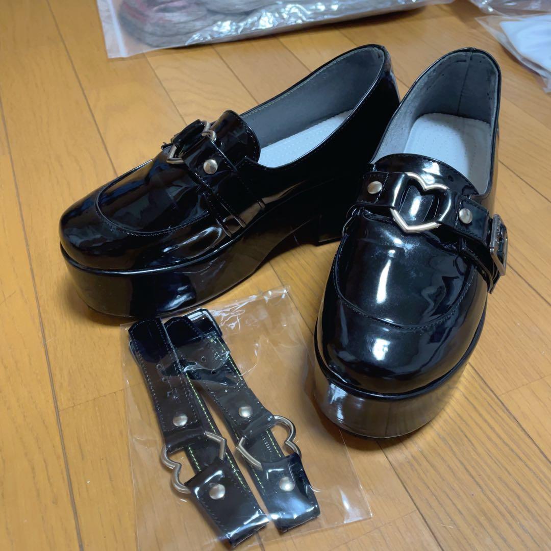 魔界ノりりむ コスプレ 衣装 靴 ウィッグ 耳 等のフルセット