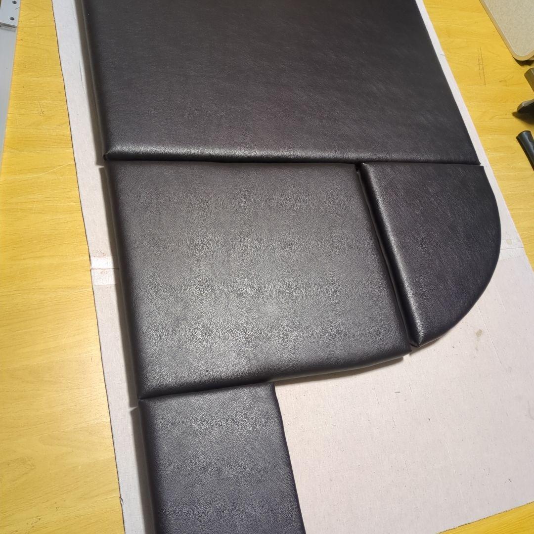 【さくら】フラット4点セット&ハイルーフ棚（曲線タイプ）【ブラックレザー】