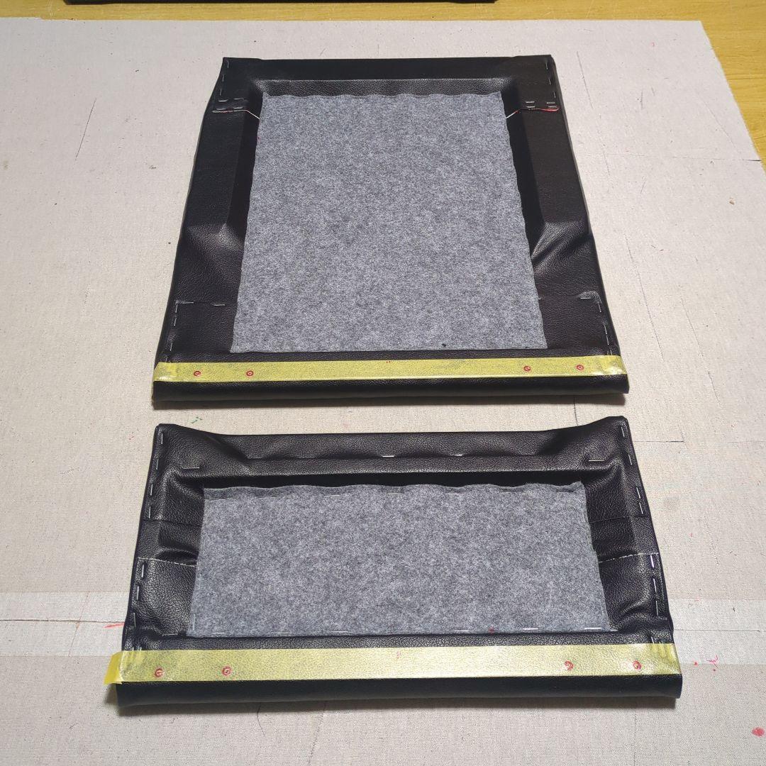 【さくら】フラット4点セット&ハイルーフ棚（曲線タイプ）【ブラックレザー】