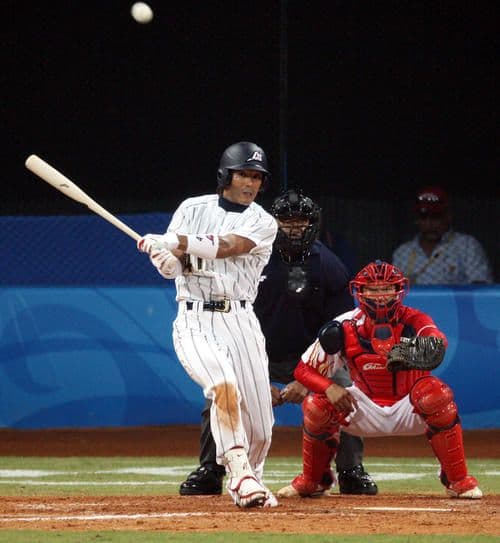 【プロモデル　タグ袋付】北京オリンピック　稲葉　ユニフォーム　ミズノプロ　L