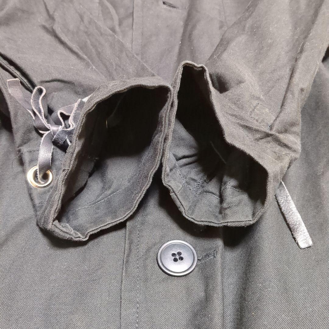 45rpm ロングコート ブラック　シャツワンピース　チェスターコート　Aライン