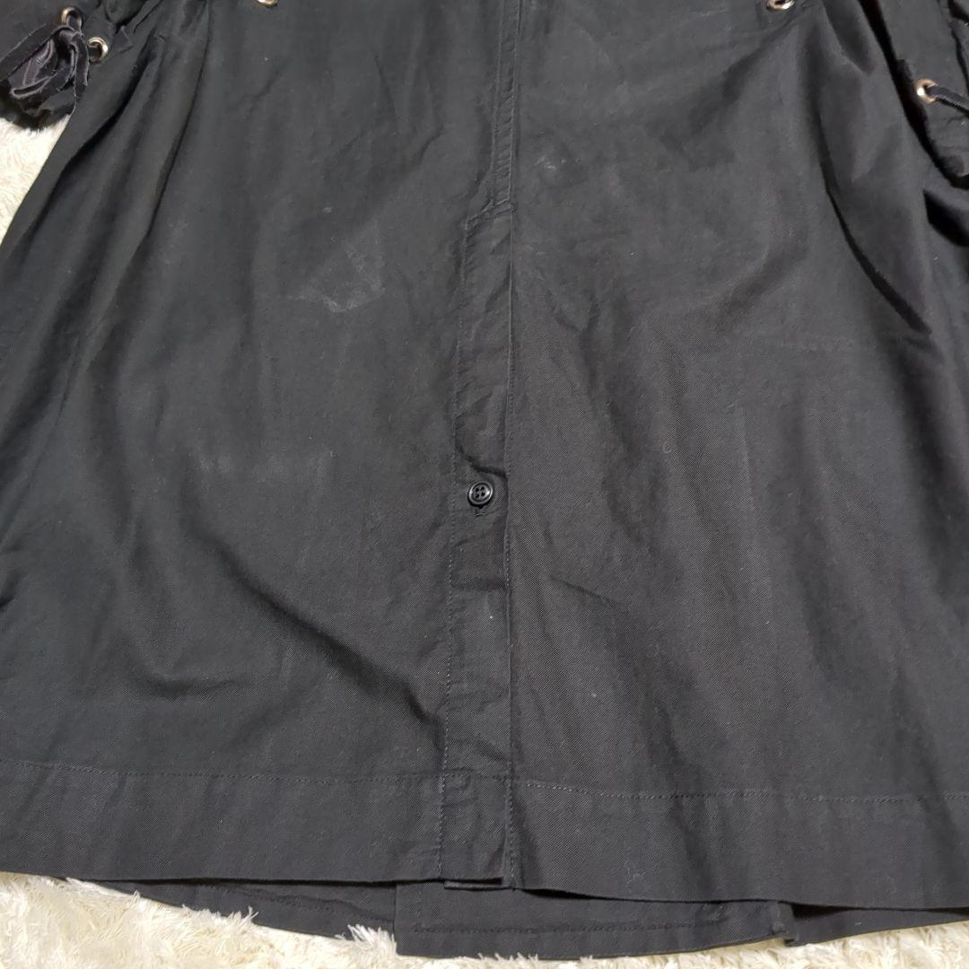 45rpm ロングコート ブラック　シャツワンピース　チェスターコート　Aライン