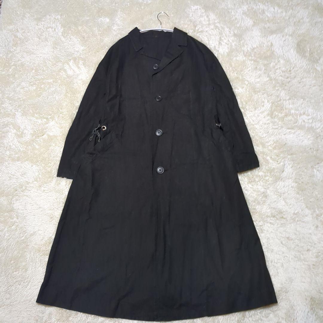 45rpm ロングコート ブラック　シャツワンピース　チェスターコート　Aライン