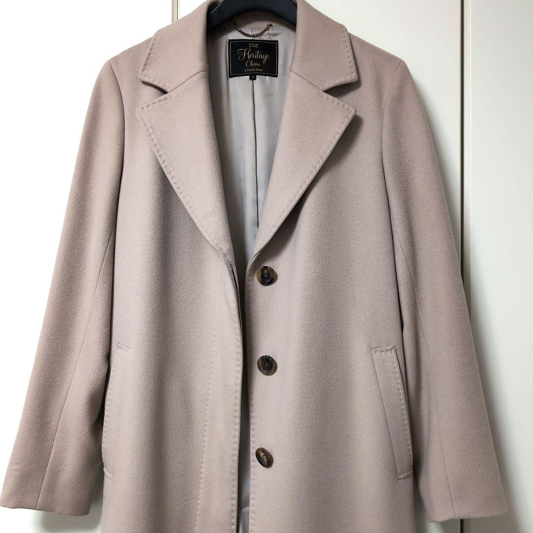 23区【ロロピアーナチェスターコート】　✨高級 DOESKIN 光沢✨ロング丈